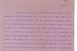 [Carta] [entre 1923 y 1928] junio 5, Santiago, Chile [a] Juan Guzmán Cruchaga  [manuscrito] Marta Brunet.