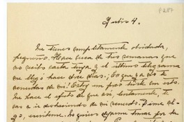 [Carta] [entre 1923 y 1928] julio 4, Santiago, Chile [a] Juan Guzmán Cruchaga  [manuscrito] Marta Brunet.