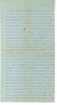 [Carta] [entre 1923 y 1928] julio 18, Santiago, Chile [a] Juan Guzmán Cruchaga  [manuscrito] Marta Brunet.