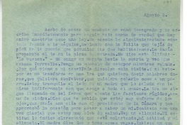 [Carta] [entre 1923 y 1928] agosto 3, Santiago, Chile [a] Juan Guzmán Cruchaga  [manuscrito] Marta Brunet.