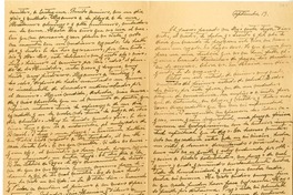 [Carta] [entre 1923 y 1928] septiembre 19, Santiago, Chile [a] Juan Guzmán Cruchaga  [manuscrito] Marta Brunet.