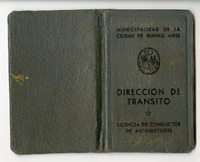 [Licencia de conducir] 1953 junio 17, Buenos Aires, Argentina [a] Juan Guzmán Cruchaga  [manuscrito] Dirección de tránsito (Argentina).