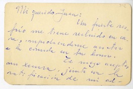 [Tarjeta] 1962 mayo 24, Santiago, Chile [a] Juan Guzmán Cruchaga  [manuscrito] Julio Barrenechea.