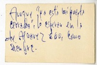 [Tarjeta] [1975] Santiago, Chile [a] Juan Guzmán Cruchaga  [manuscrito] Hernán Díaz Arrieta.