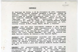 [Poder notarial] Convenio  [manuscrito].