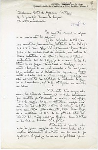 [Carta] 1991 junio 28, Santiago, Chile [a la] Ilustrísima Corte de Apelaciones, Santiago, Chile  [manuscrito] Martita Wörner, Subsecretaria de Justicia y Cía.