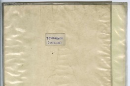 Testamento  [manuscrito] Matilde Ladrón de Guevara.