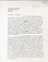 [Carta] 1991 diciembre 9, Cárcel de San Miguel, Santiago, Chile [al] Sr. Director Nacional, Gendarmería de Chile, Don Isidro Solís, Santiago, Chile  [manuscrito] Patricio Gabriel Egaña Salinas.