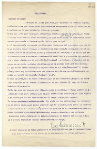 [Carta] [1954] Hoy martes [a] Querida Matilde  [manuscrito] Inés Subercaseaux.
