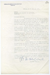[Carta] 1951 julio 17, Génova, [Italia] [a] Matilde L. de Guevara de Arredondo, Santiago  [manuscrito] Marcelo Silva Temme.