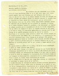 [Carta] 1952 diciembre 23, Montevideo, [Uruguay] [a] Matilde Ladrón de Guevara  [manuscrito] Hugo Emilio Pedemonte.