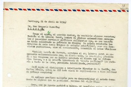 [Carta] 1954 abril 24, Santiago [a] Gregorio Marañón, Madrid  [manuscrito] Matilde Ladrón de Guevara.
