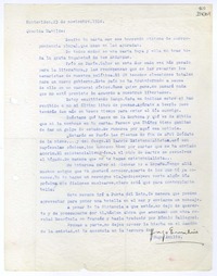 [Carta] 1954 noviembre 23, Montevideo [a] Querida Matilde  [manuscrito] Hugo Emilio (Pedemonte).