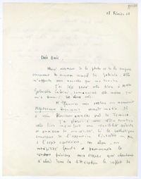 [Carta] 1955 febrero 18, Paris [a] Chere Amie  [manuscrito]