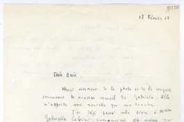 [Carta] 1955 febrero 18, Paris [a] Chere Amie  [manuscrito]