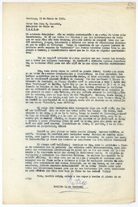 [Carta] 1955 marzo 25, Santiago [a] Señor Don Juan B. Rossetti, Embajador de Chile en Paris  [manuscrito] Matilde L. de Guevara.