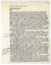 [Carta] 1955 mayo 5, Santiago de Chile [a] Señor Embajador de Chile Don Juan B. Rossetti, Paris  [manuscrito] Matilde L. de Guevara.