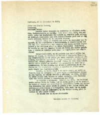 [Carta] 1956 diciembre 27, Santiago [a] Manlio Bustos  [manuscrito] Matilde Ladrón de Guevara.