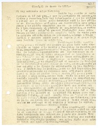 [Carta] 1957 enero 25, Olmué, Chile [a] Mi muy estimada amiga Matilde  [manuscrito] Miguel Espinoza Miguens.