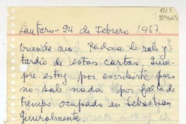 [Carta] 1957 febrero 24, Lautaro, Chile [a] querida ma [Matilde Ladrón de Guevara]  [manuscrito] Sybila [Arredondo].