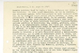 [Carta] 1957 mayo 8, Montevideo [a] Querida Matilde [Ladrón de Guevara]  [manuscrito] Carlos [Sabat].