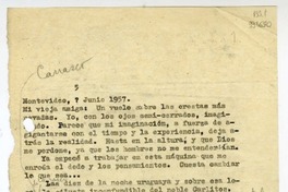 [Carta] 1957 junio 5, Montevideo [a] Mi vieja amiga  [manuscrito] [Matilde Ladrón de Guevara].