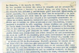 [Carta] 1957 agosto 5, Le Focette, [Italia] [a] Mi tan querida viejita  [manuscrito] Matilde [Ladrón de Guevara].