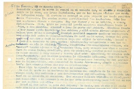 [Carta] 1957 agosto 23, Le Focette, [Italia] [a] Recordada vieja  [manuscrito] [Matilde Ladrón de Guevara].