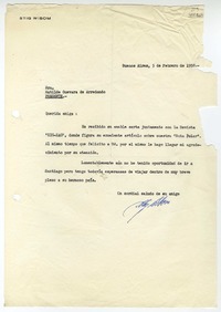 [Carta] 1958 febrero 5, Buenos Aires [a] Matilde Guevara de Arredondo  [manuscrito] Stig Wibom.