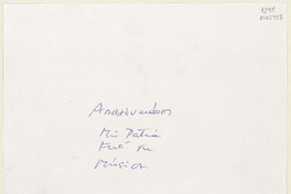 Mi patria fue su música  [manuscrito] Matilde Ladrón de Guevara.