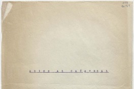 Adiós al cañaveral  [manuscrito] Matilde Ladrón de Guevara.