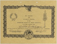 [Diploma] 1995 Septiembre 17, Ohio, U.S.A [a] Matilde Ladrón de Guevara  [manuscrito] International Writers and Artists Association.