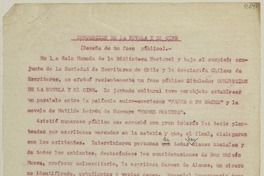 Conjunción de la novela y el cine  [manuscrito]