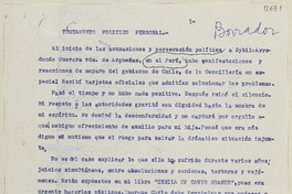 Testamento político personal  [manuscrito] Matilde Ladrón de Guevara.