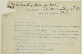 Los lideres  [manuscrito] Matilde Ladrón de Guevara.