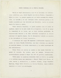 Breve panorama de la poesía chilena  [manuscrito] [Matilde Ladrón de Guevara].