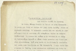 Grotta Byron  [manuscrito] Matilde Ladrón de Guevara.