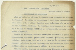Las enigmaticas Guayanas  [manuscrito] Matilde Ladrón de Guevara.