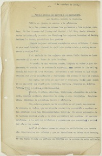 Chile, tierra de cantos y de cántaros  [manuscrito] por Matilde Ladrón de Guevara.