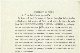 Silenciaron las radios  [manuscrito] Matilde Ladrón de Guevara.