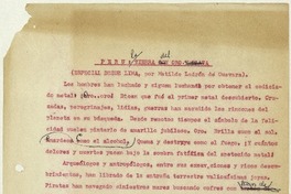 Perú la tierra del oro  [manuscrito] José María Arguedas.