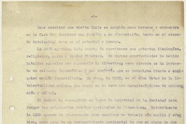 Conmemoración en Sociedad de Escritores  [manuscrito] Matilde Ladrón de Guevara.