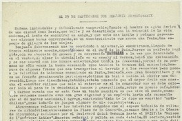 El 29 de septiembre con Benjamín Subercaseaux  [manuscrito] [Matilde Ladrón de Guevara].