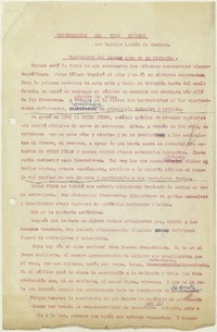 Resurrección del cine chileno  [manuscrito] Matilde Ladrón de Guevara.