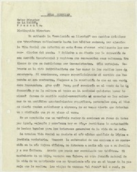 [Carta] [1967], Santiago, Chile [a] Director de La Nación  [manuscrito] Matilde Ladrón de Guevara.