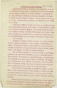 Artistas en el Parque Forestal  [manuscrito] Matilde Ladrón de Guevara.