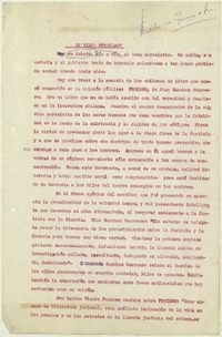 Un viejo proceso  [manuscrito] Matilde Ladrón de Guevara.
