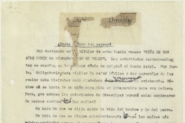 ¿Hasta cuándo los perros?  [manuscrito] Matilde Ladrón de Guevara.