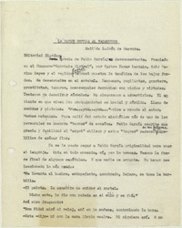 La noche devora al vagabundo  [manuscrito] Matilde Ladrón de Guevara.
