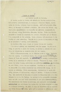 ¿Vamos al teatro?  [manuscrito] Matilde Ladrón de Guevara.